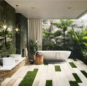 Transform Your Bathroom Into A Jungle Oasis With These 15 Jungle ...