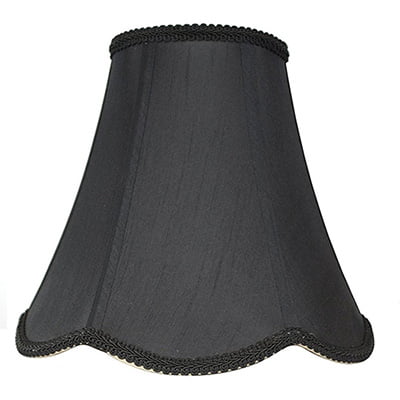 Black Scalloped Bell Lamp Shade