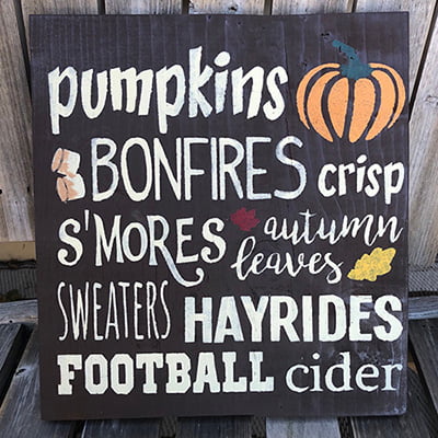 Rustic Fall Sign Rustic Fall Sign