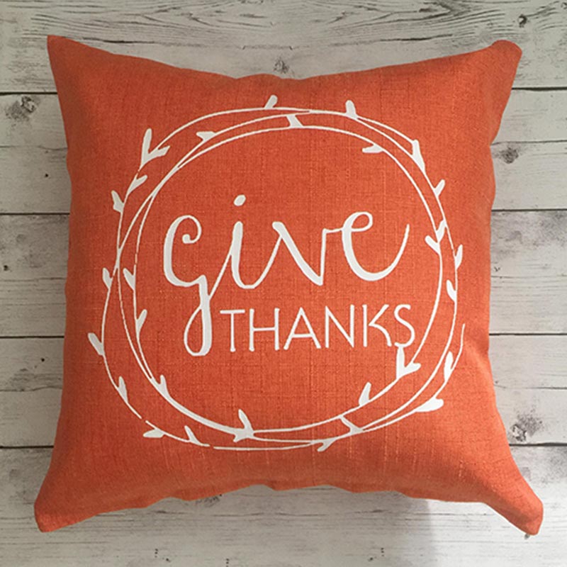 Give Thanks Fall Pillow Give Thanks Fall Pillow