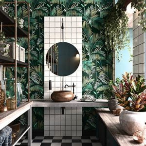 Transform Your Bathroom Into A Jungle Oasis With These 15 Jungle