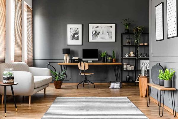charcoal grey office