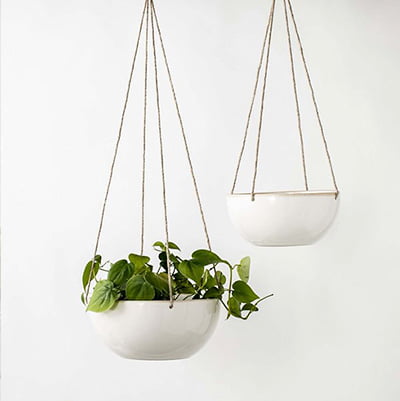 hanging white pot hanging white pot