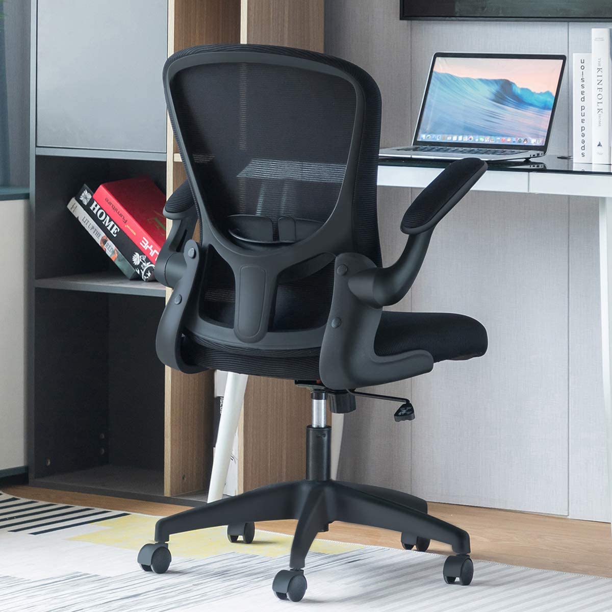 Systas Computer Desk Chair with Flip-Up Armrests