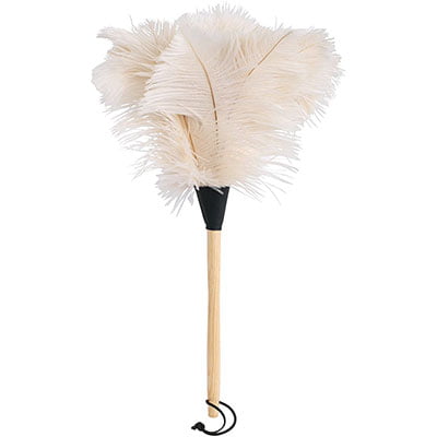 Redecker 2-Pack Ostrich Feather Dusters with Varnished Wooden Handle