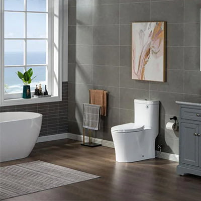 WoodBridge Tango All-In-One Toilet with Soft-Close Seat and Quiet Flush