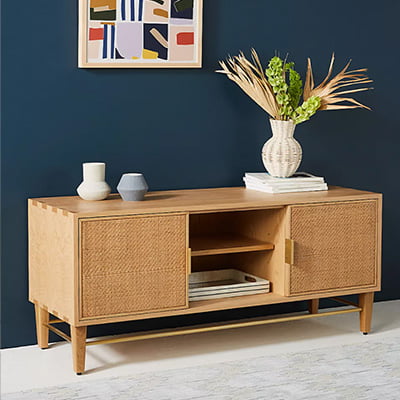 Anthropologie Wallace Cane and Oak Media Console