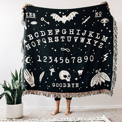 Frankie Print Co. Ouija Board Woven Throw Blanket