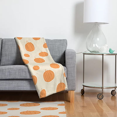 The Holiday Aisle Pumpkins Throw Blanket The Holiday Aisle Pumpkins Throw Blanket