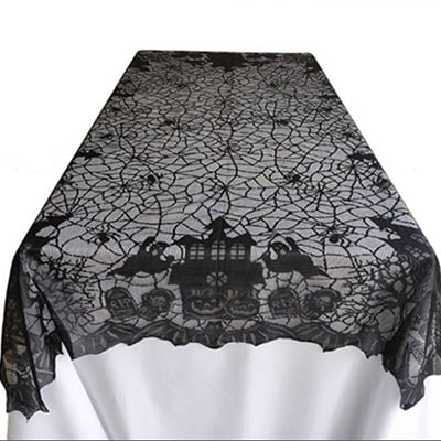 Treasury Lane Haunted House Lace Halloween Tablecloth Treasury Lane Haunted House Lace Halloween Tablecloth