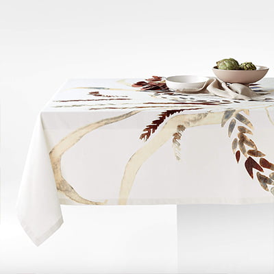 Crate & Barrel Harvest Wheat Thanksgiving Tablecloth