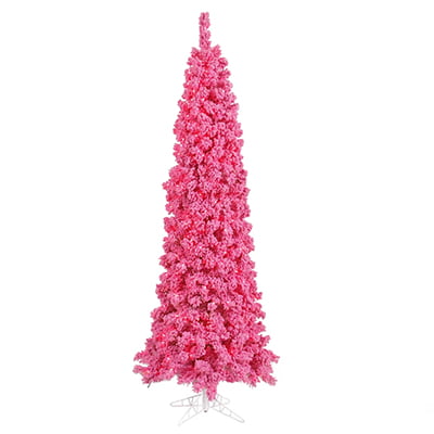 Hashtag Home Flocked Pink Fir Artificial Tree with Stand Hashtag Home Flocked Pink Fir Artificial Tree with Stand