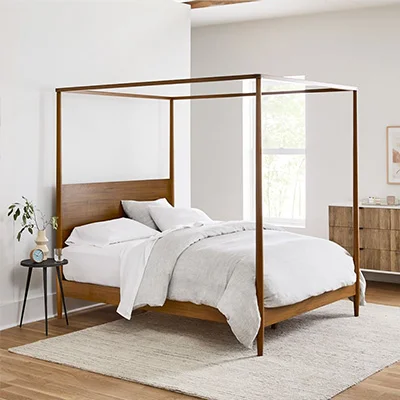 West Elm Mid-Century Canopy Bed_ West Elm Mid-Century Canopy Bed