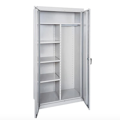 Classic Series Combination Storage Cabinet with Adjustable Shelves in Dove Gray