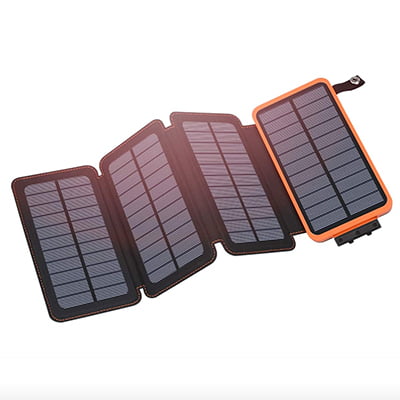 Hiluckey Outdoor Solar Charger and Power Bank