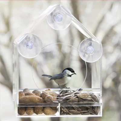 Nature Anywhere Window Bird House Feeder Nature Anywhere Window Bird House Feeder