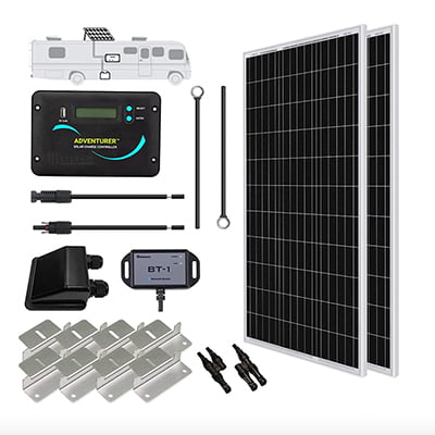 Renogy 400 Watts 12 Volts Monocrystalline RV Solar Panel Kit 