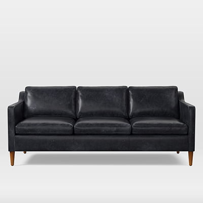 West Elm Hamilton Leather Sofa 