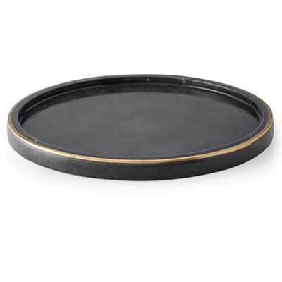 Black Marble and Brass Vanity Tray