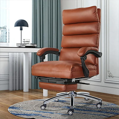 Ergonomic Executive Office Chair With Footstool And High Backrest Ergonomic Executive Office Chair With Footstool And High Backrest
