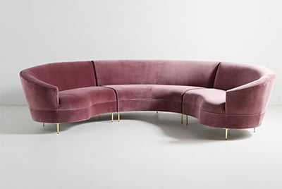 Anthropologie Grace Serpentine 3-Piece U-Shaped Sectional