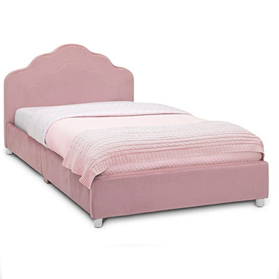 Delta Children Rose Pink Upholstered Twin Bed