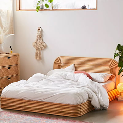 Urban Outfitters Ria Rattan Bed