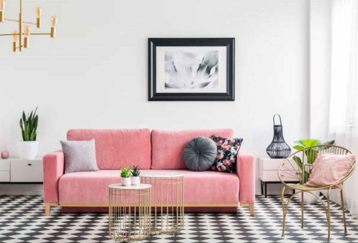 pink couch