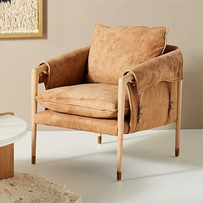 Anthropologie Havana Leather Chair