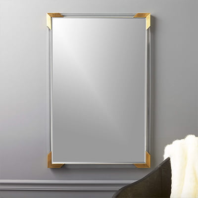 CB2 Demi Acrylic Rectangular Wall Mirror