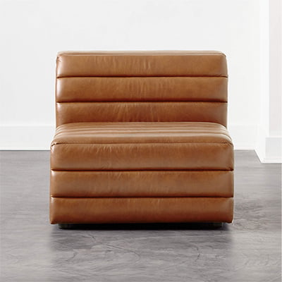 CB2 x Mermelada Estudio Strato Leather Armless Chair