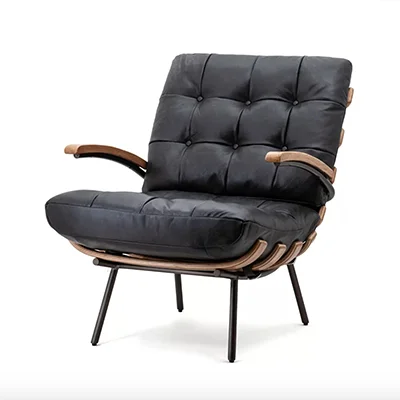 Eleonora Bastiaan Metal & Leather Armchair