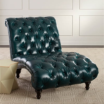 Massoud Charlotte Tufted Leather Chair