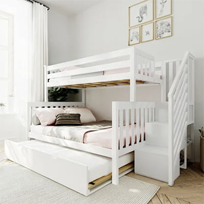 Max & Lily Twin-Over-Full Bunk Bed with Trundle