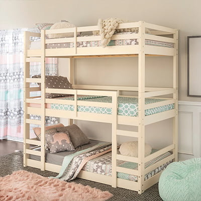 Middlebrook Designs Browning Solid Wood Triple Bunk Bed
