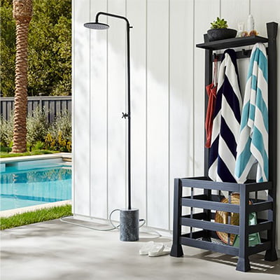 Pottery Barn Modern Marble Outdoor Shower