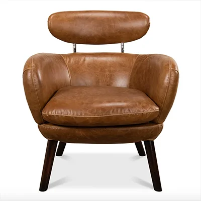 Sarreid Ltd Sinclair Leather Armchair