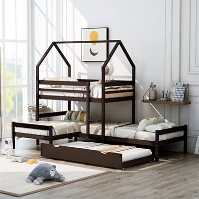 Viv + Rae Dili Triple Bunk Bed with Trundle