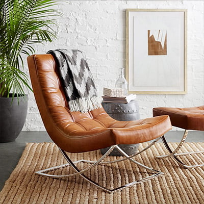 Williams Sonoma James Leather Chair