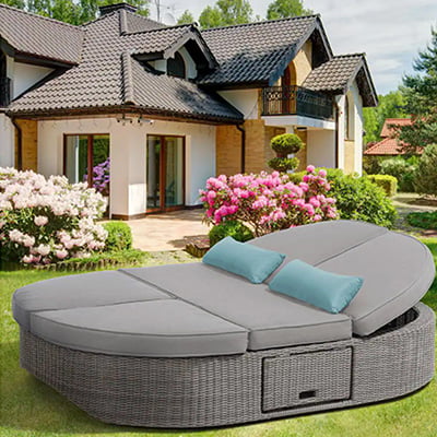 OVE Decors Sandra Wicker Reclining Daybed