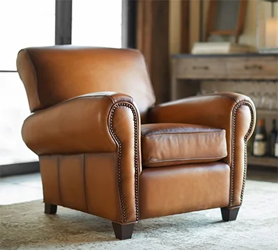 Pottery Barn Manhattan Leather Armchair Pottery Barn Manhattan Leather Armchair