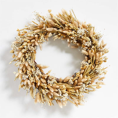 Crate and Barrel Dried Wheat Wreath