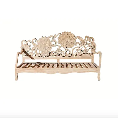 Hibashi Furniture Calla Hand-Carved Lotus Daybed Hibashi Furniture Calla Hand-Carved Lotus Daybed