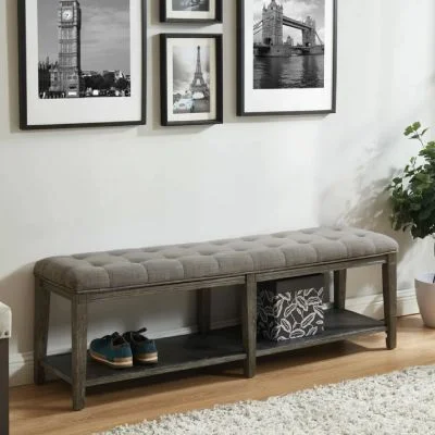 Kathy Ireland Home by Bush Furniture Woodland Shoe Storage Bench Kathy Ireland Home by Bush Furniture Woodland Shoe Storage Bench