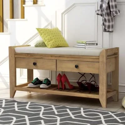 Sand & Stable Alexandria Wood Storage Bench Sand & Stable Alexandria Wood Storage Bench