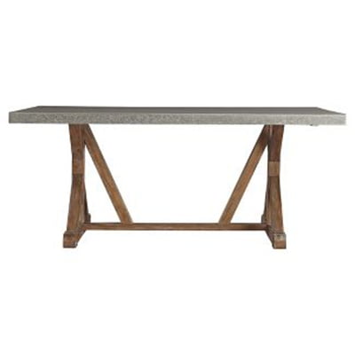Inspire Q Camilla Concrete Topped Dining Table
