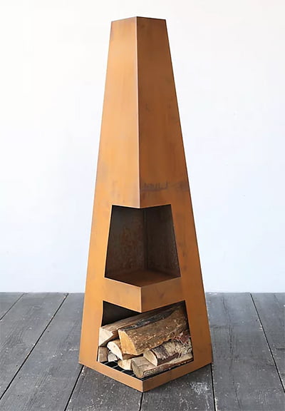 Blumfeldt Monument Stainless Steel Outdoor Fireplace