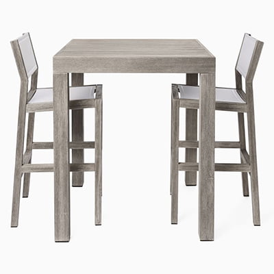 West Elm Portside Outdoor Bar Table and Stools Set