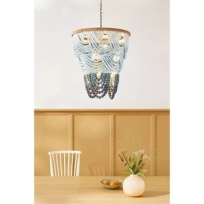Anthropologie Aquamarine Beaded Chandelier