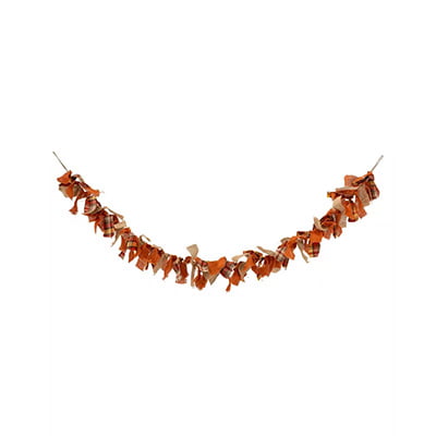 Glitzhome Plaid Fabric Fall Garland Glitzhome Plaid Fabric Fall Garland